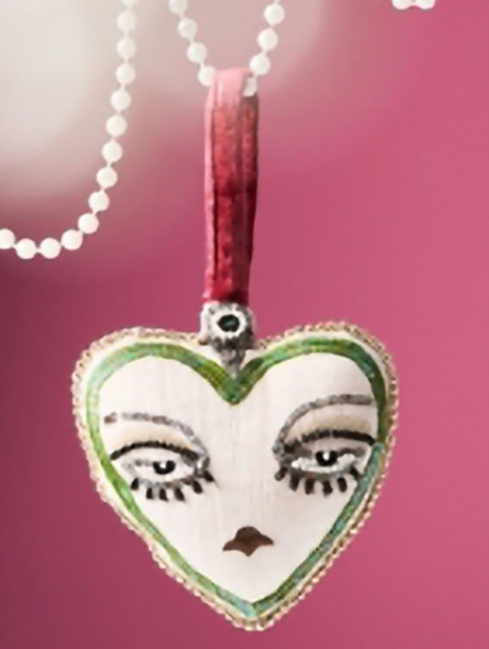 Anthropologie Coretta Heart Ornament